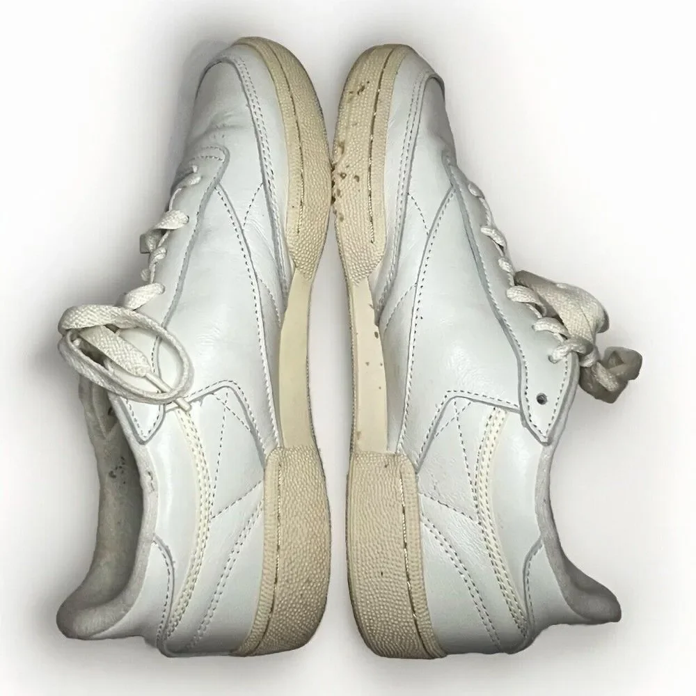 Reebok Classic Club‎ C 85 Vintage Chalk & Green Retro Sneaker Size 9.5 BS8242
